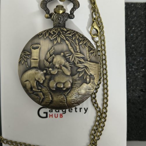 Panda Vintage Pocket Watch with Chain | Antique Design Gift Watch for Men & Women Bangladesh