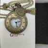 Heart Vintage Pocket Watch with Chain | Antique Love Design Quartz Watch | Romantic Gift Watch BD
