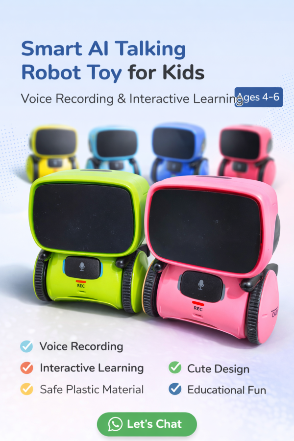 Smart AI Talking Robot Toy for Kids – Voice Recording & Interactive Learning Educational Robot